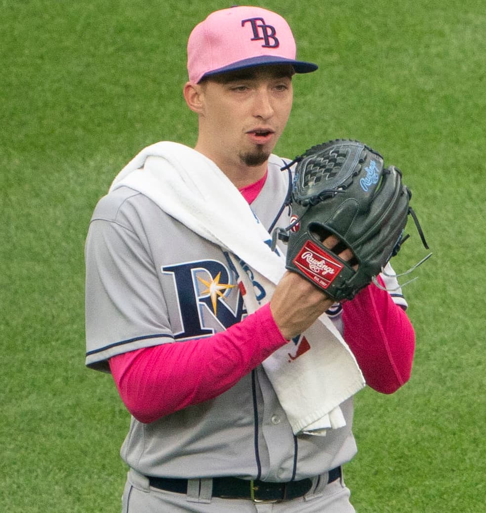Blake Snell in a Rays uniform (Mother's Day game, Camden Yards), May 13, 2018. Not the 2020 World Series.