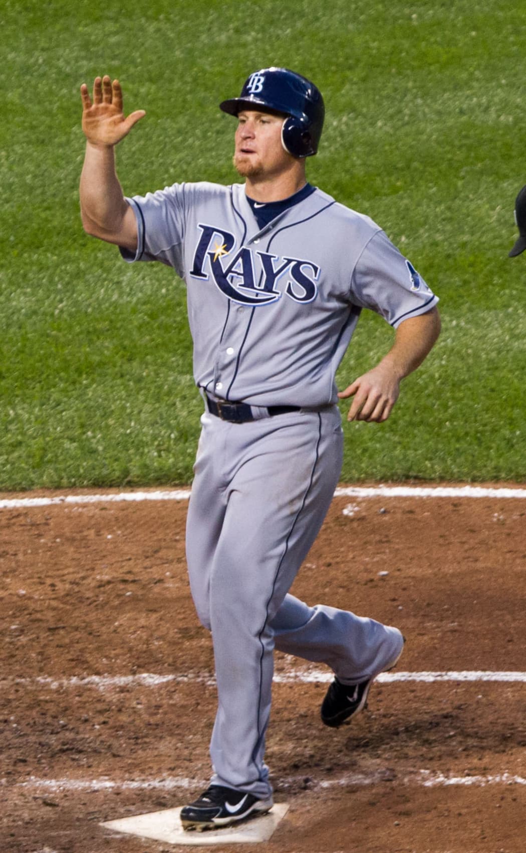 Brooks Conrad with the Rays on July 24, 2012. This is not the three errors in the 2010 National League Division Series.