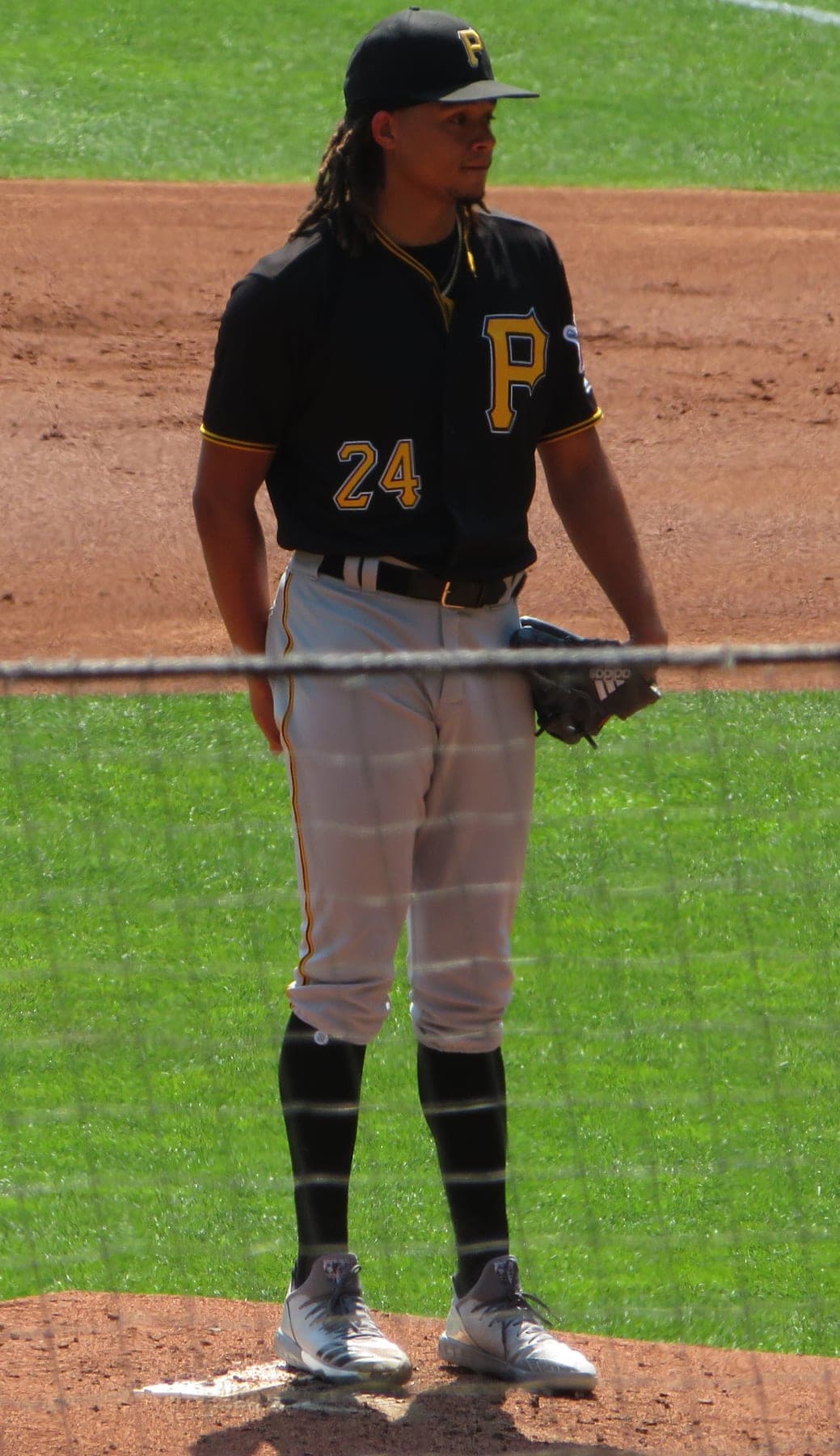 Chris Archer with the Pirates, August 2018, right after the trade. Not a photo of the trade.