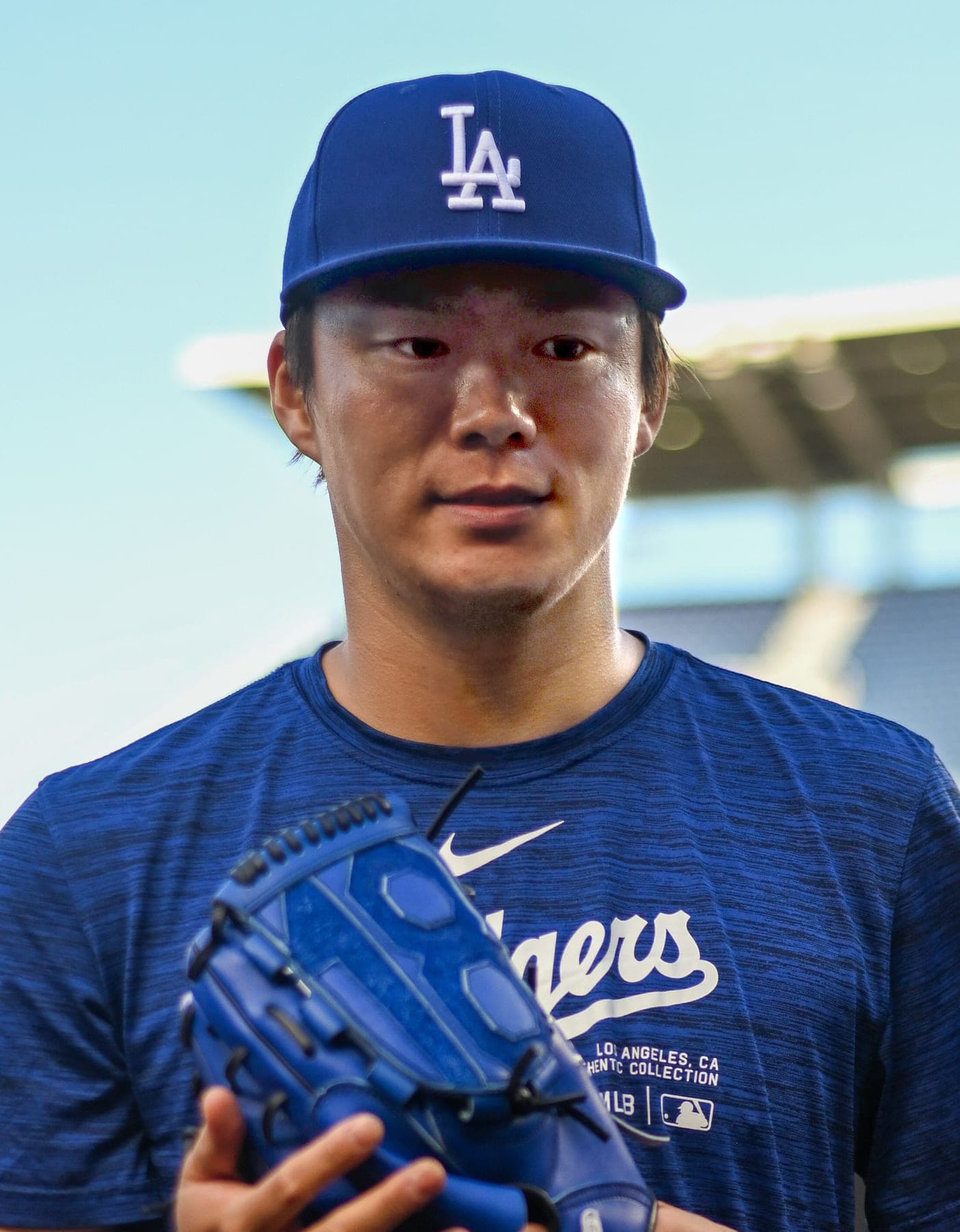 Yoshinobu Yamamoto with the Dodgers at Nationals Park, April 2024. Portrait, not the June 19, 2025 inning.